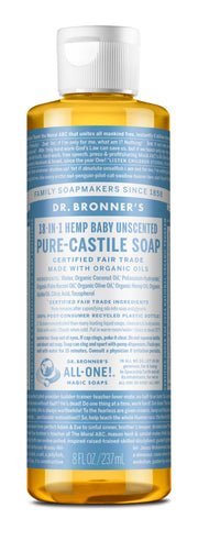 Dr. Bronner's unscented liquid soap