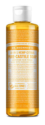 Dr. Bronner's citrus liquid soap