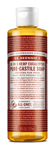 Dr. Bronner's eucalyptus liquid soap