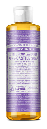 Dr. Bronner's lavender liquid soap