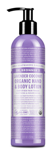 Dr. Bronner's lavender coconut lotion