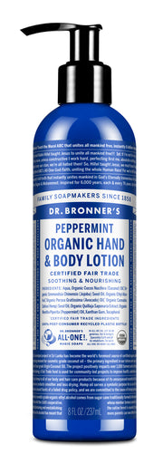 Dr. Bronner's peppermint lotion