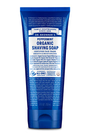 Dr. Bronner's peppermint shaving soap