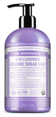 Dr. Bronner's lavender sugar pump soap