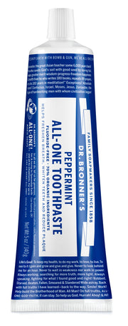 Dr. Bronner's peppermint toothpaste