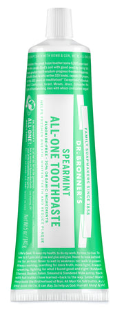 Dr. Bronner's spearmint toothpaste